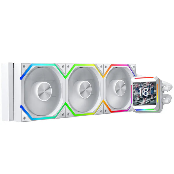 Jungle Leopard ASTROSHEL V2G 360mm with LCD Display ARGB AIO Liquid Cooler - White